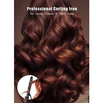 Lanvier 1 Inch Extra Long Curling Iron, Up to 450°F