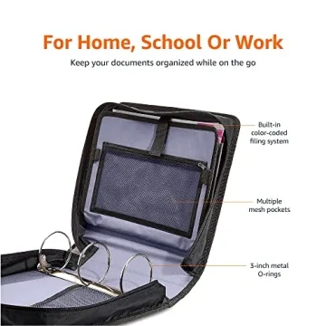 Durable 3 Ring Binder with Zipper - 3 Inch Storage Solution