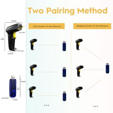 NADAMOO Wireless Barcode Scanner for Efficient Inventory Management