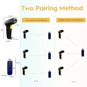 NADAMOO Wireless Barcode Scanner for Efficient Inventory Management