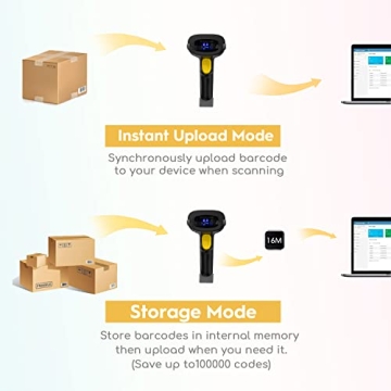 NADAMOO Wireless Barcode Scanner for Efficient Inventory Management
