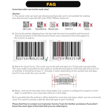 NADAMOO Wireless Barcode Scanner for Efficient Inventory Management