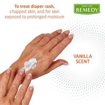 Medline Remedy Clinical Zinc Oxide Paste Skin Protectant (4 oz Tube), Vanilla Scent, Diaper Rash Cream, Incontinence Care, Wetness Protection, Paraben Free, Hypoallergenic, Adults, Children