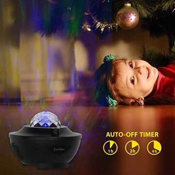 Star Projector Night Light Galaxy Projector for Bedroom - Starry Night Light Projector for Kids Adults with 10 Nature Sounds - Led Sky Projector with Bluetooth Music Speaker