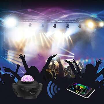 Star Projector Night Light Galaxy Projector for Bedroom - Starry Night Light Projector for Kids Adults with 10 Nature Sounds - Led Sky Projector with Bluetooth Music Speaker