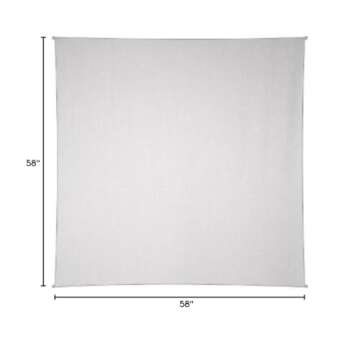 Sunshine Joy Plain White Tapestry 100% Cotton 58x58 Inches