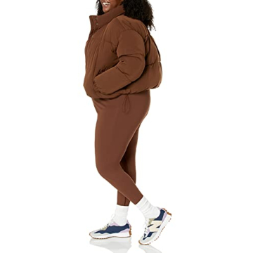 Women's Cropped Puffer Jacket Warm Stylish Water-Resistant