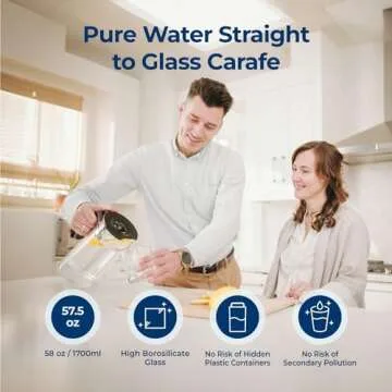 Bluevua RO100ROPOT-UV Reverse Osmosis System Countertop Water Filter - 6 Stage Purification with UV and Remineralization, Counter RO Filtration, Portable Water Purifier