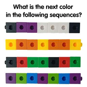 Unlimited Creation Math Link Cubes，100 PCS Counters for Kids Math -Interlocking Manipulatives for Preschool | Educational Number Blocks Toys for Kids，Promote Color Sorting & Math Counting Skills