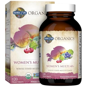 Garden of Life Organics Vitamins for Women 40 Plus - 120 Tablets, Womens Multi 40 Plus, Vegan Vitami...