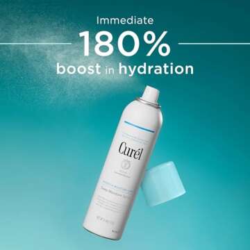 Curel Japanese Skin Care Deep Moisture Spray, Spray on Moisturizer for Dry Skin, Face Hydrating Spray with Ceramides, 5 Oz