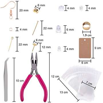 BQTQ 4240 Pcs Earring Making Supplies Kit for Crafts