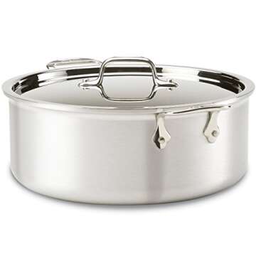 All-Clad 700393 MC2 Professional Master Chef 2 Stainless Steel Bi-Ply Bonded Oven Safe PFOA Free Cookware Set, 7-Piece, Silver