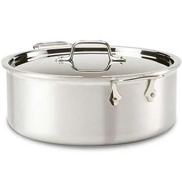 All-Clad 700393 MC2 Professional Master Chef 2 Stainless Steel Bi-Ply Bonded Oven Safe PFOA Free Cookware Set, 7-Piece, Silver