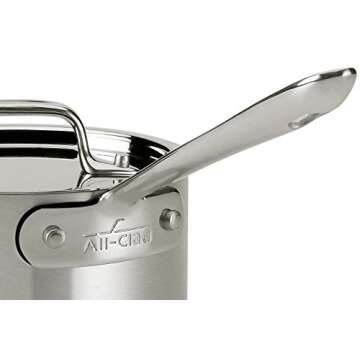 All-Clad 700393 MC2 Professional Master Chef 2 Stainless Steel Bi-Ply Bonded Oven Safe PFOA Free Cookware Set, 7-Piece, Silver