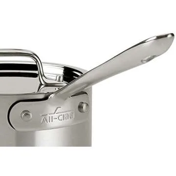 All-Clad 700393 MC2 Professional Master Chef 2 Stainless Steel Bi-Ply Bonded Oven Safe PFOA Free Cookware Set, 7-Piece, Silver