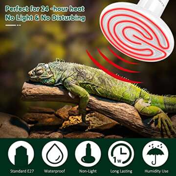 BYB 100W Infrared Heat Emitter for Reptiles