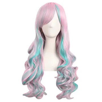 MapofBeauty Multi-color Lolita Long Curly Clip on Ponytails