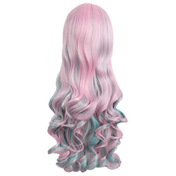 MapofBeauty Multi-color Lolita Long Curly Clip on Ponytails