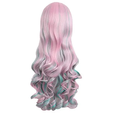 MapofBeauty Multi-color Lolita Long Curly Clip on Ponytails