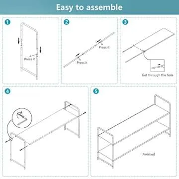 AOODA 2 Tier Long Shoe Rack for Closet Stackable Wide Low 18-Pairs Fabric Shoe Shelf Storage Organizer for Floor,Bedroom (Bronze)