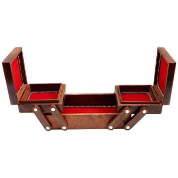 ITOS365 Handmade Wooden Jewelry Box/Case/Storage for Women Jewel Organizer Christmas Gift Items