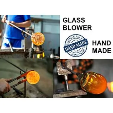 WOSIBO Hummingbird Feeder for Outdoors Patio Large 32 Ounces Colorful Hand Blown Glass Hummingbird Feeder with Ant Moat Hanging Hook, Rope, Brush and Service Card (RED)