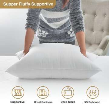 Acanva Bed Pillows for Sleeping, Cooling Hotel Quality with Premium Soft 3D Down Alternative Fill for Back, Stomach or Side Sleepers
