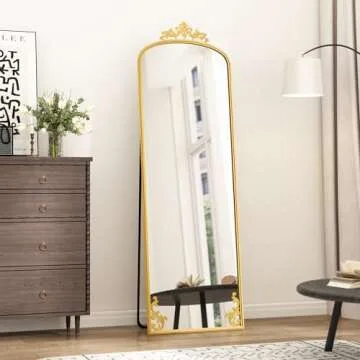 Elegant AZODY Arched Full Length Mirror for Home Decor