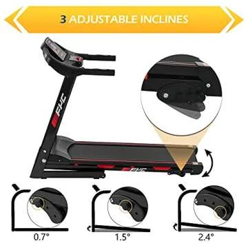 FYC Folding Treadmill - 330 LB Capacity, Bluetooth & Incline