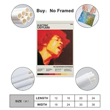 Jimi Hendrix Electric Ladyland Canvas Poster Wall Art
