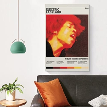 Jimi Hendrix Electric Ladyland Canvas Poster Wall Art