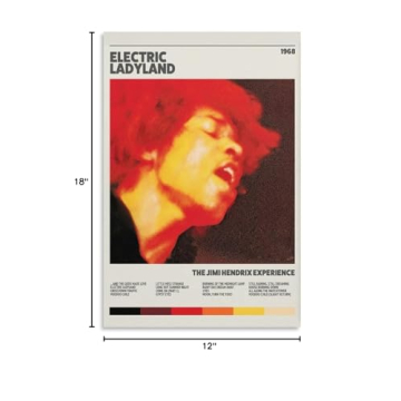 Jimi Hendrix Electric Ladyland Canvas Poster Wall Art