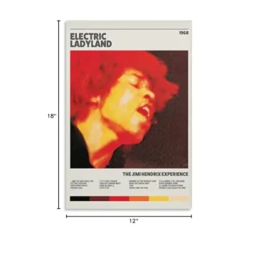 Jimi Hendrix Electric Ladyland Canvas Poster Wall Art
