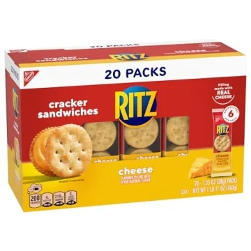RITZ Cheese Sandwich Crackers - 20 Snack Packs