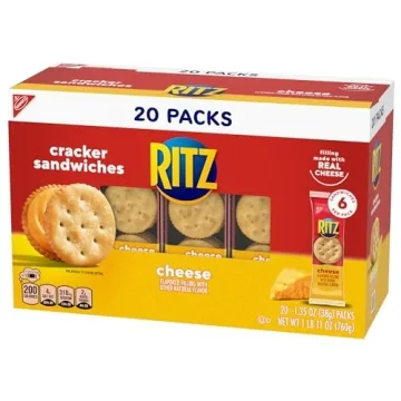 RITZ Cheese Sandwich Crackers - 20 Snack Packs