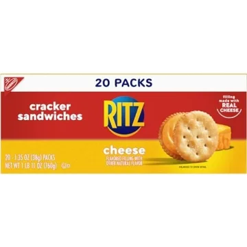 RITZ Cheese Sandwich Crackers - 20 Snack Packs