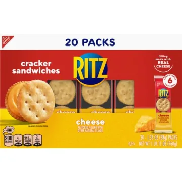 RITZ Cheese Sandwich Crackers - 20 Snack Packs
