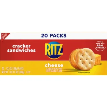 RITZ Cheese Sandwich Crackers - 20 Snack Packs