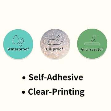 STARLIBOO 2 Inch Round Thermal Sticker Labels, Lake Blue Thermal Labels Round, Self-Adhesive Round Direct Thermal Stickers Label, Thermal Printer Stickers for Business (600 Labels)