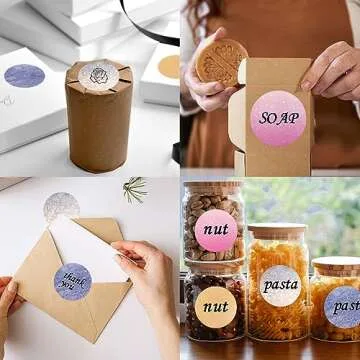 STARLIBOO 2 Inch Round Thermal Sticker Labels, Lake Blue Thermal Labels Round, Self-Adhesive Round Direct Thermal Stickers Label, Thermal Printer Stickers for Business (600 Labels)