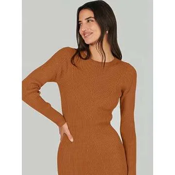 Stylish ANRABESS Long Sleeve Sweater Dress for Fall Fashion
