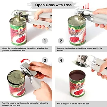 Effortless Manual Can Opener with Sharp Blade
