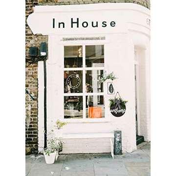 Charming POETIC WREATH Welcome Sign for Your Door