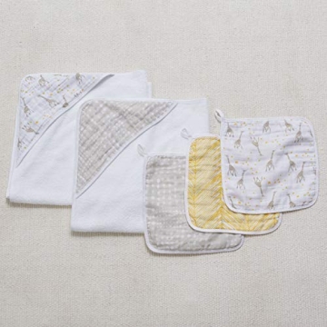 aden + anais Cotton Muslin Washcloth Set - 3-Pack Starry Giraffe