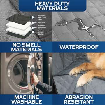 Durable Dog Hammock for Trucks with Door Protection