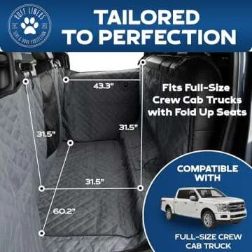 Durable Dog Hammock for Trucks with Door Protection