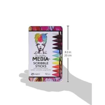 Ranger MDA54733 Dina Wakley Media Scribble Sticks 12/Pkg, 1 Count (Pack of 1)