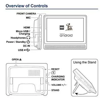 RCA 10-Inch Touchscreen Tablet/DVD Combo Portable Entertainment