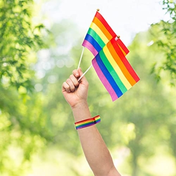 Hicarer 4 Piece Rainbow Pride Bracelet Set for All